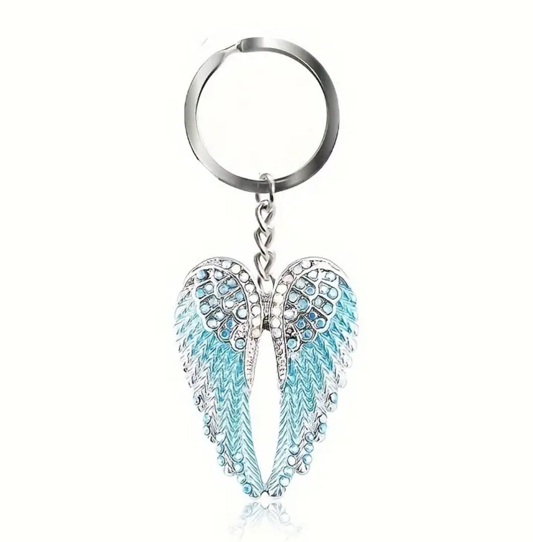 Unique 1 pc Cute Colorful Angel Wings Keychain