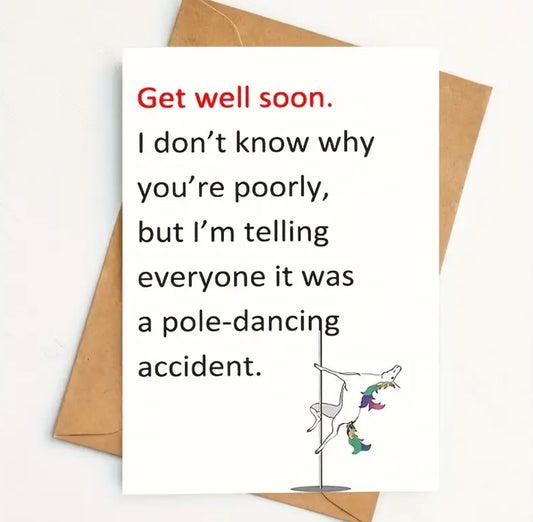 1 pc Get Well Soon Card