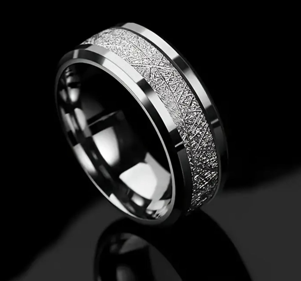 Luxurious Classic Stainless steel Cubic Zirconia Rings for Men or Women