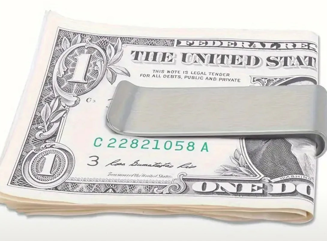 Silver color Stainless Steel Money Clip