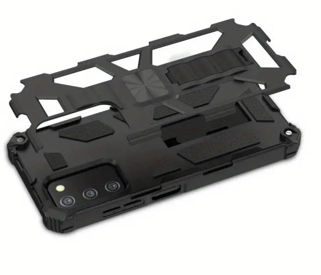 Galaxy A03s Deep Blue Color Sturdy Hybrid Protector Cover With Stand