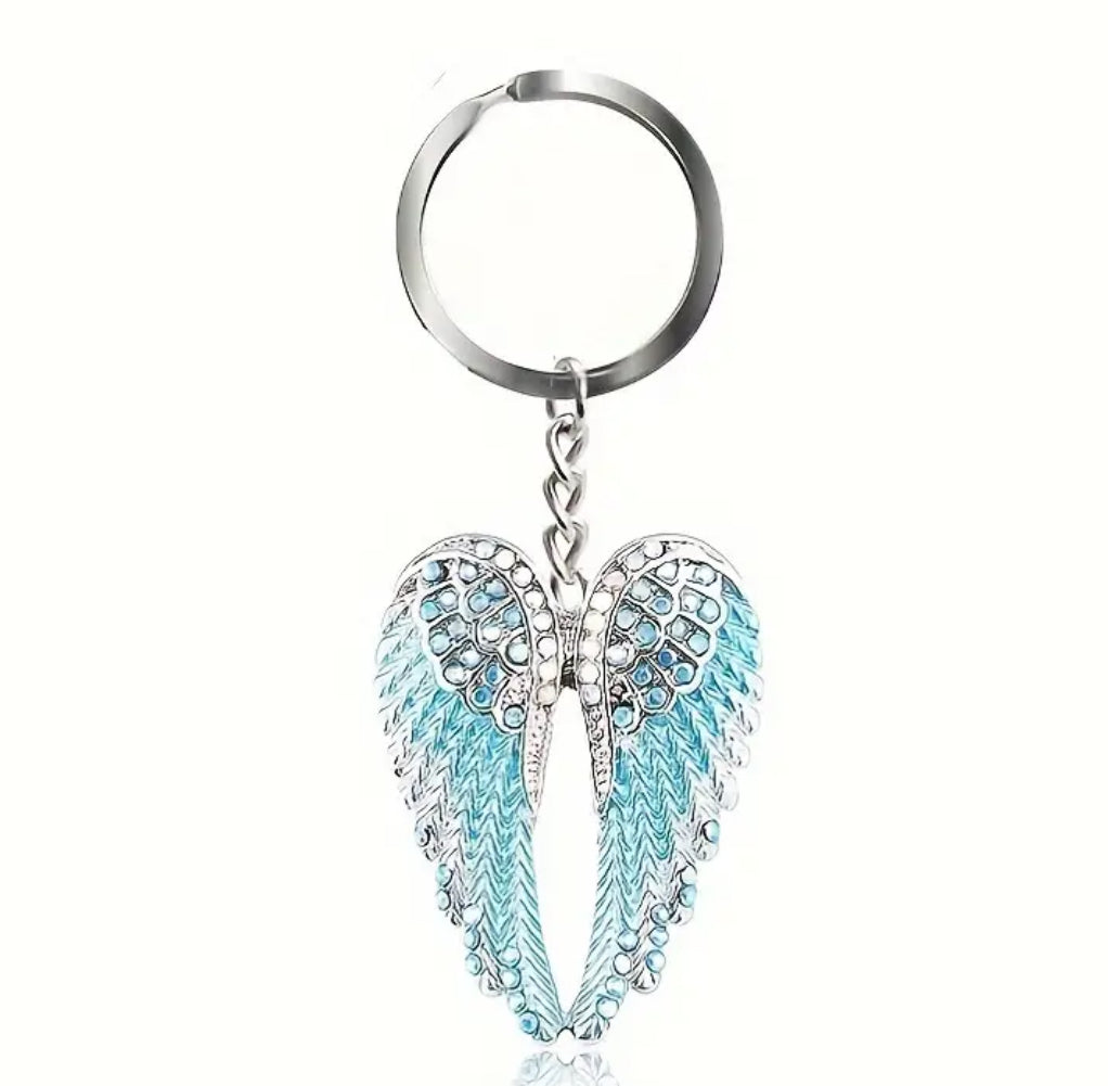 Unique 1 pc Cute Colorful Angel Wings Keychain