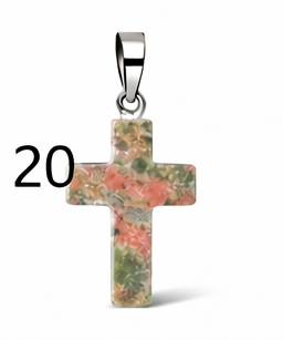 Natural Stone Cross Pendant Collection