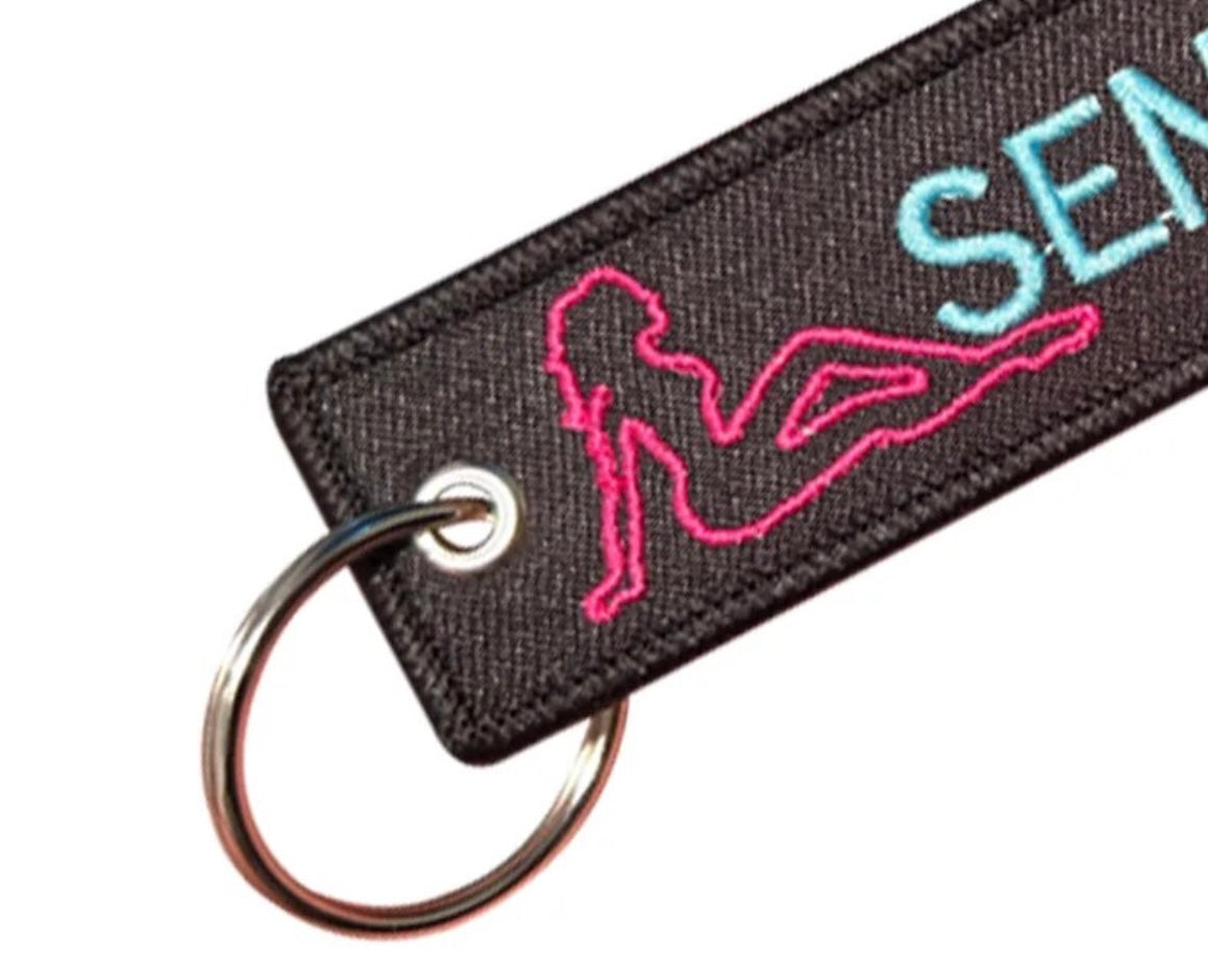 Custom made Funny Embroidery Keychain For Men or Women