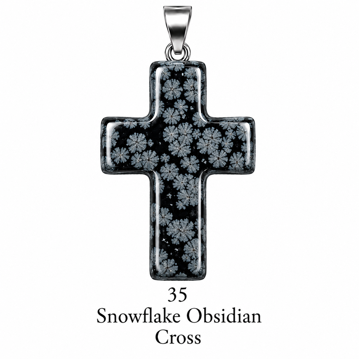 Natural Stone Cross Gemstone Pendant Necklace