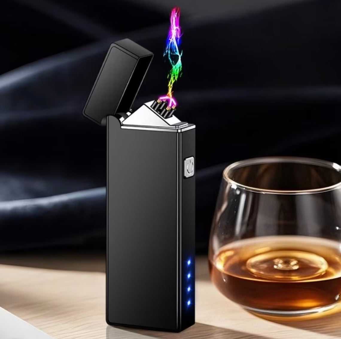 Black dual arc lighter promotional illustration