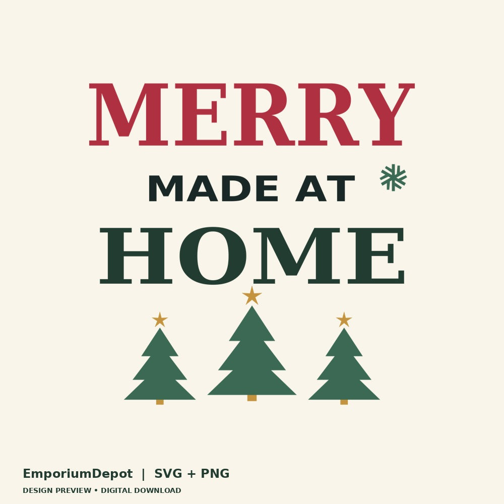 Merry Made at Home — Christmas SVG preview
