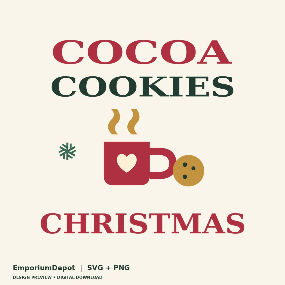 Cocoa Cookies Christmas — Christmas SVG preview