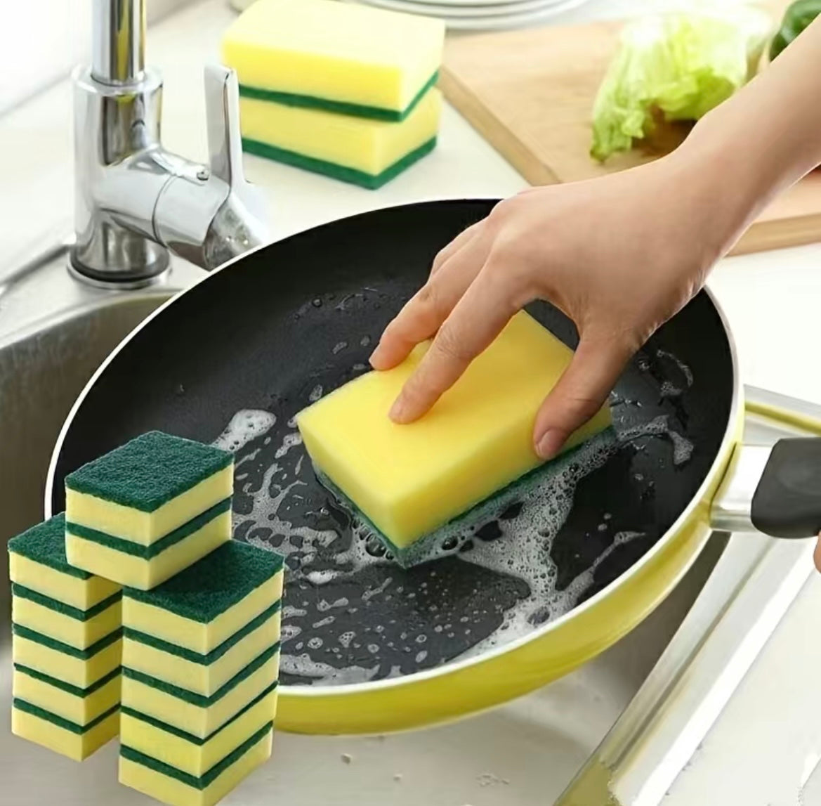 Cleaning double sided Sponges 10 pack